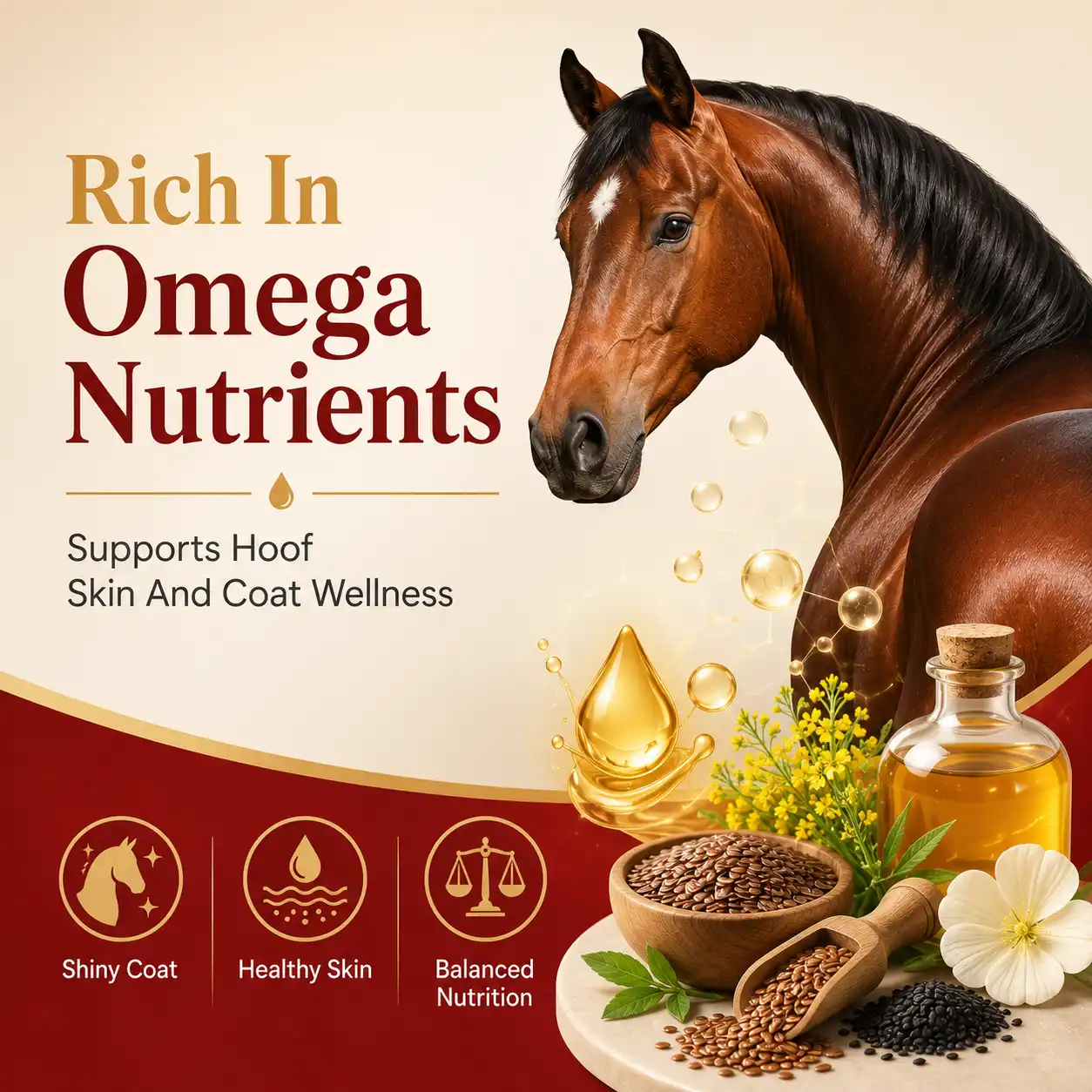 Omega Horseshine Hoof, Skin & Coat Soft Chews for Horses 3