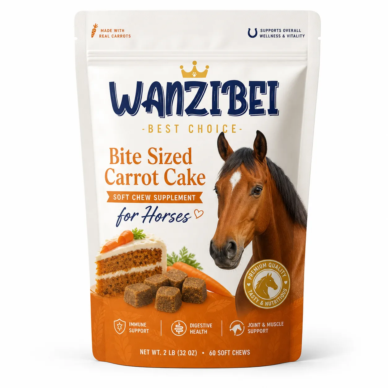 Bite-Sized Carrot Cake Treats for Horses
