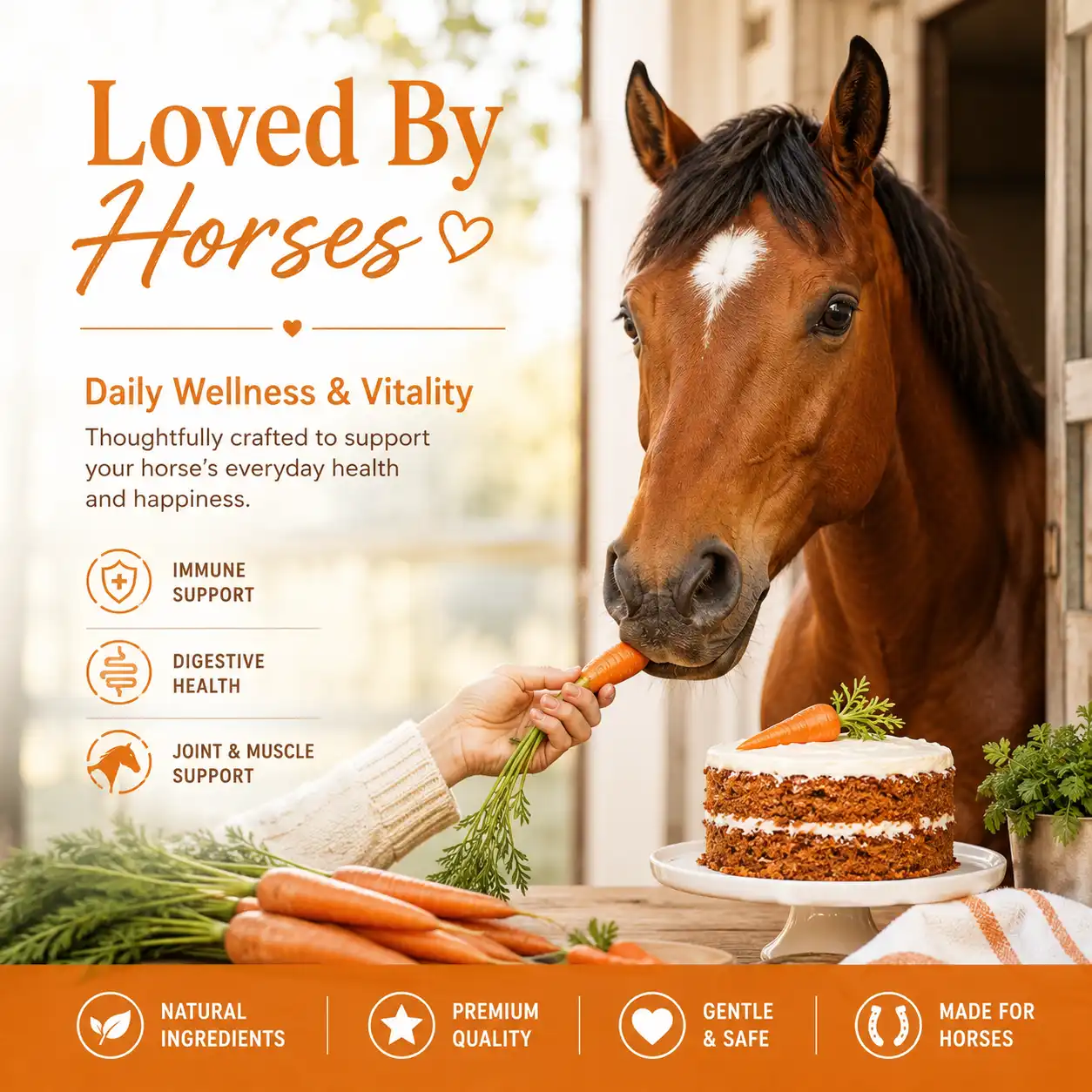 Bite-Sized Carrot Cake Treats for Horses 4
