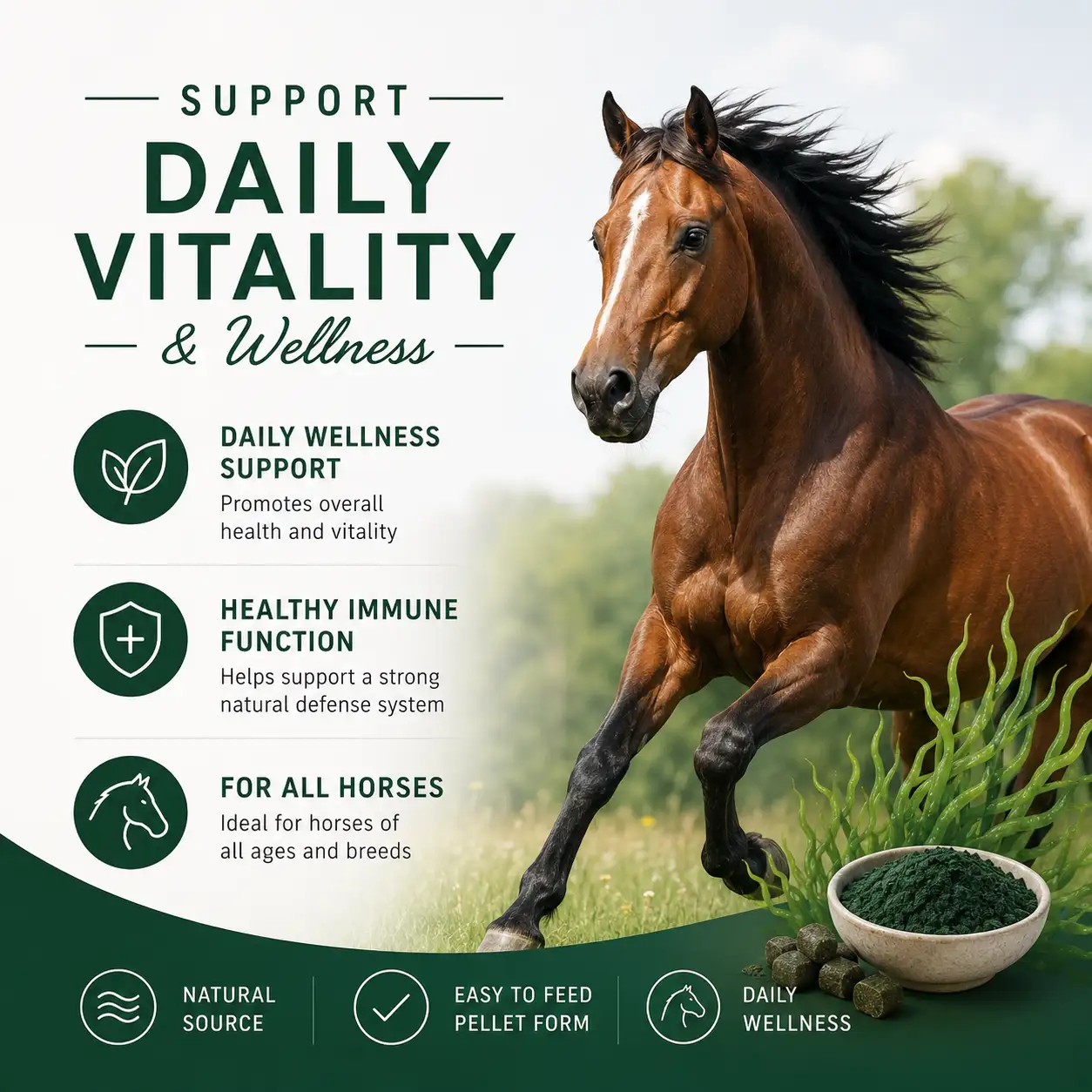 Simple Spirulina Soft Chews for Horses 3