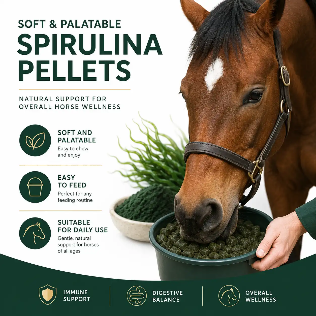Simple Spirulina Soft Chews for Horses 4