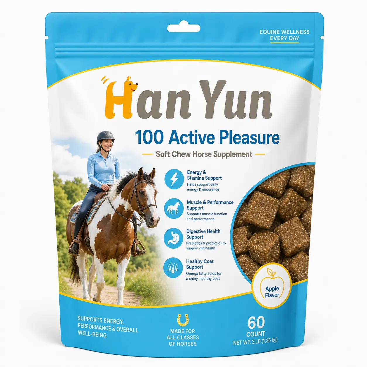 HanYun 100 Active Pleasure Soft Chew Horse Supplement