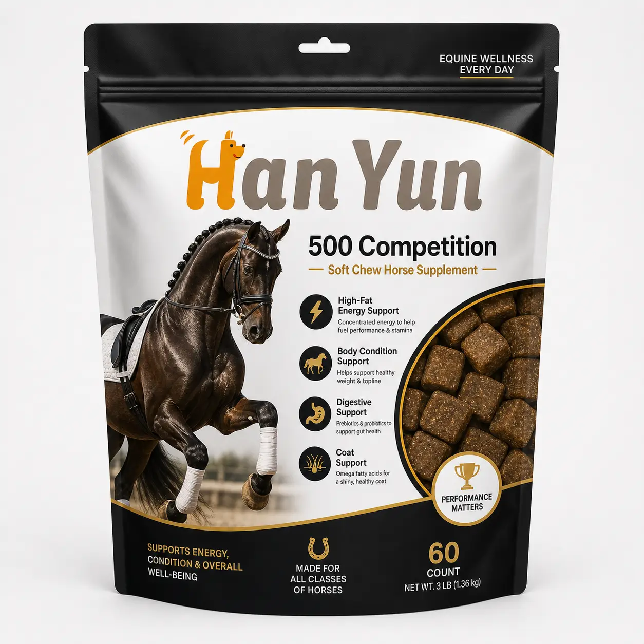 HanYun 500 Competition Soft Chew Horse Supplement