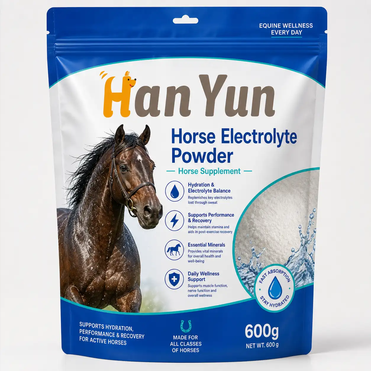 HanYun Horse Electrolyte Powder Supplement, 600g