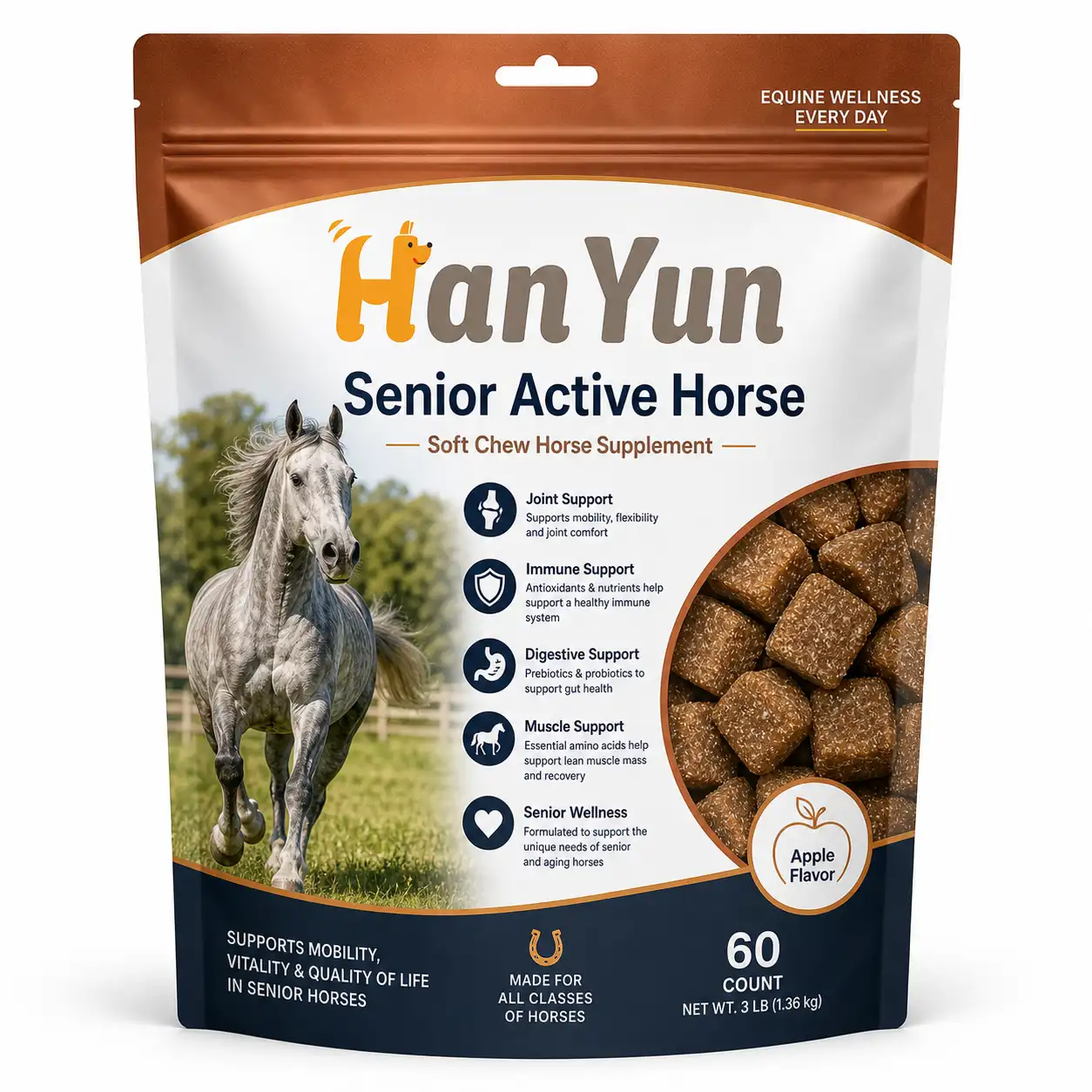 HanYun Senior Active Horse Soft Chew Supplement