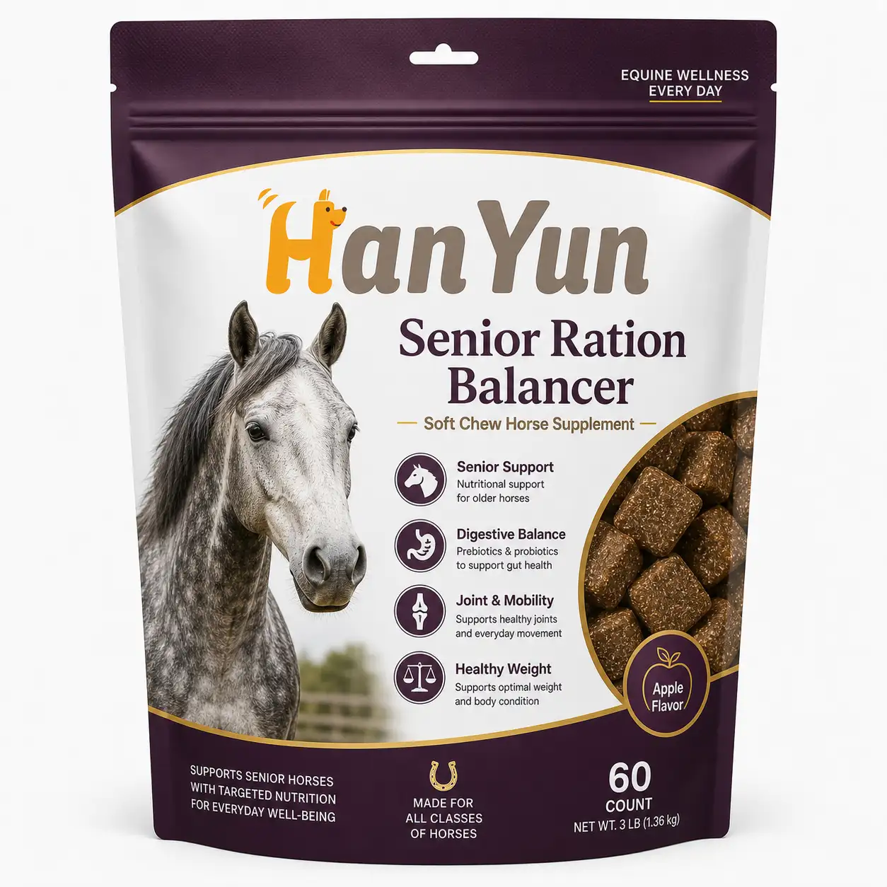 HanYun Senior Ration Balancer Soft Chew Horse Supplement