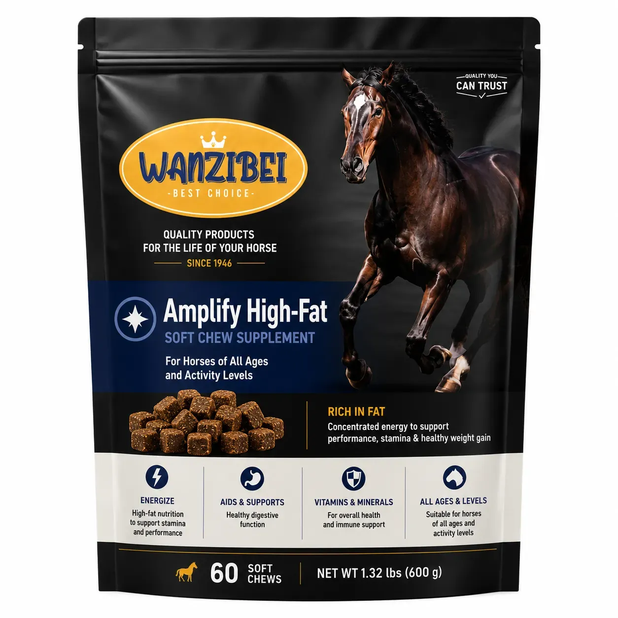 Amplify High-Fat Soft Chews for Horses