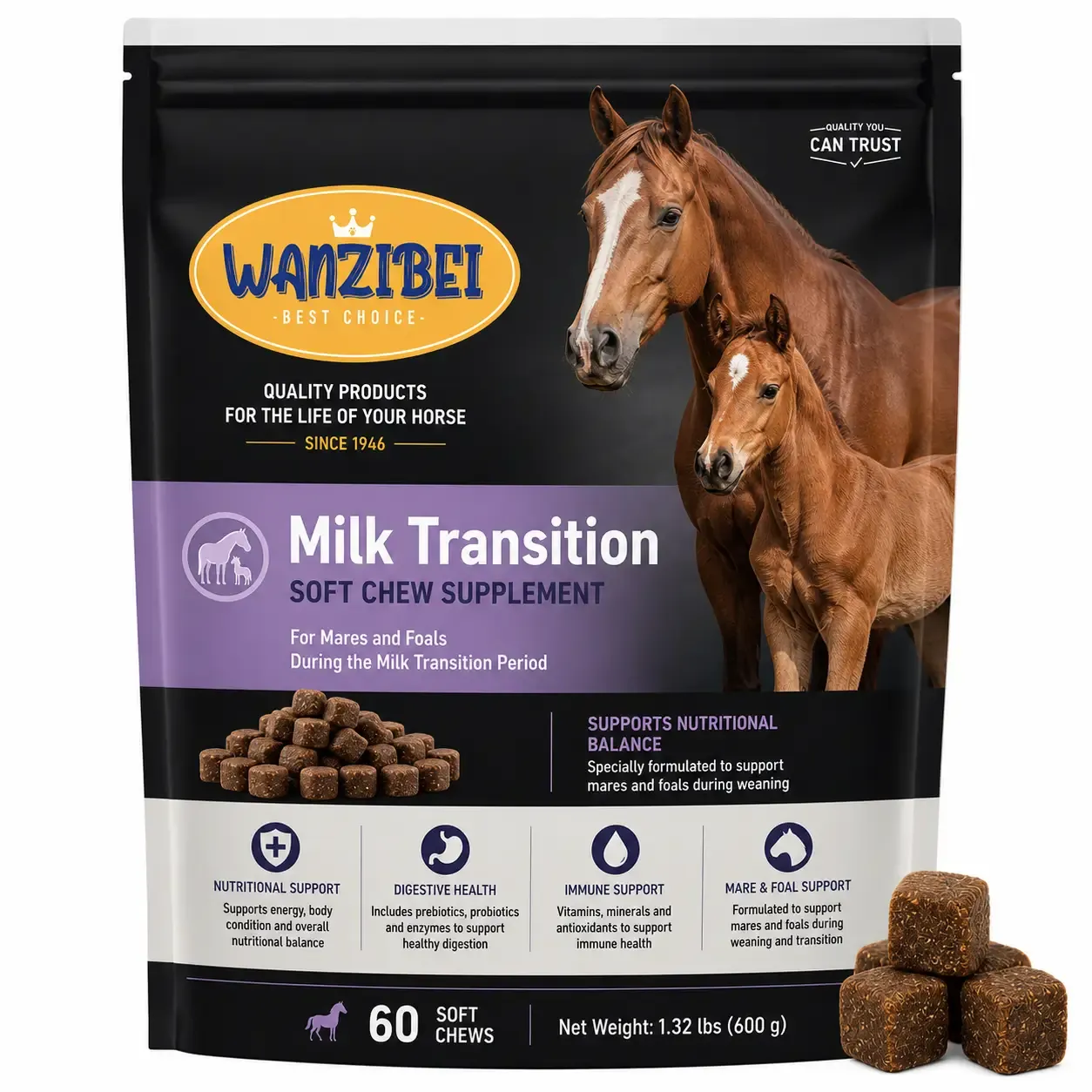 Milk Transition Soft Chews for Foals