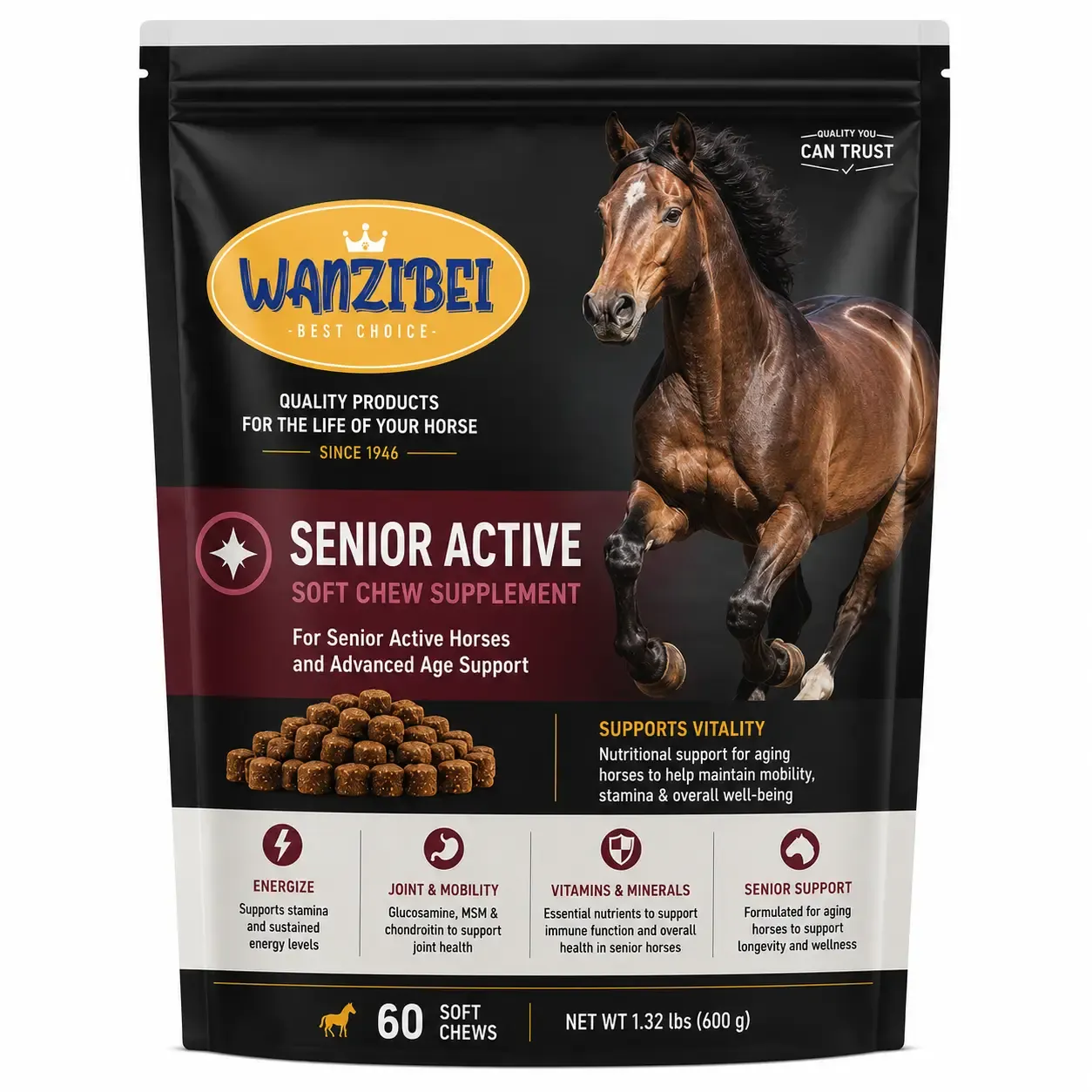 Senior Active Soft Chews for Horses
