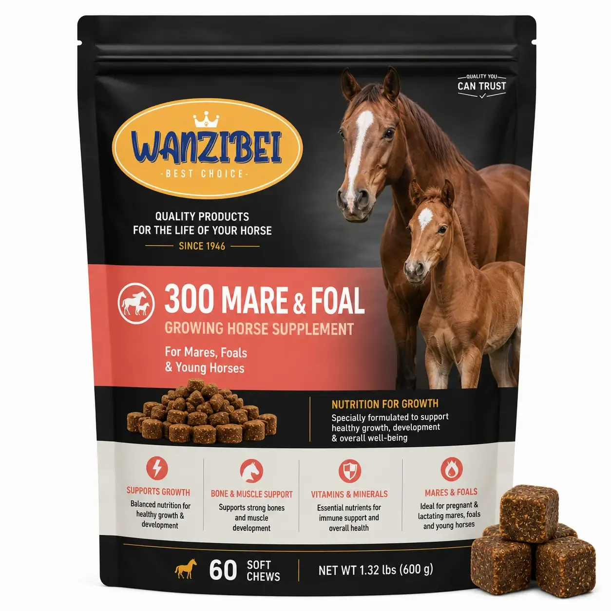 300 Mare & Foal Soft Chews for Horses
